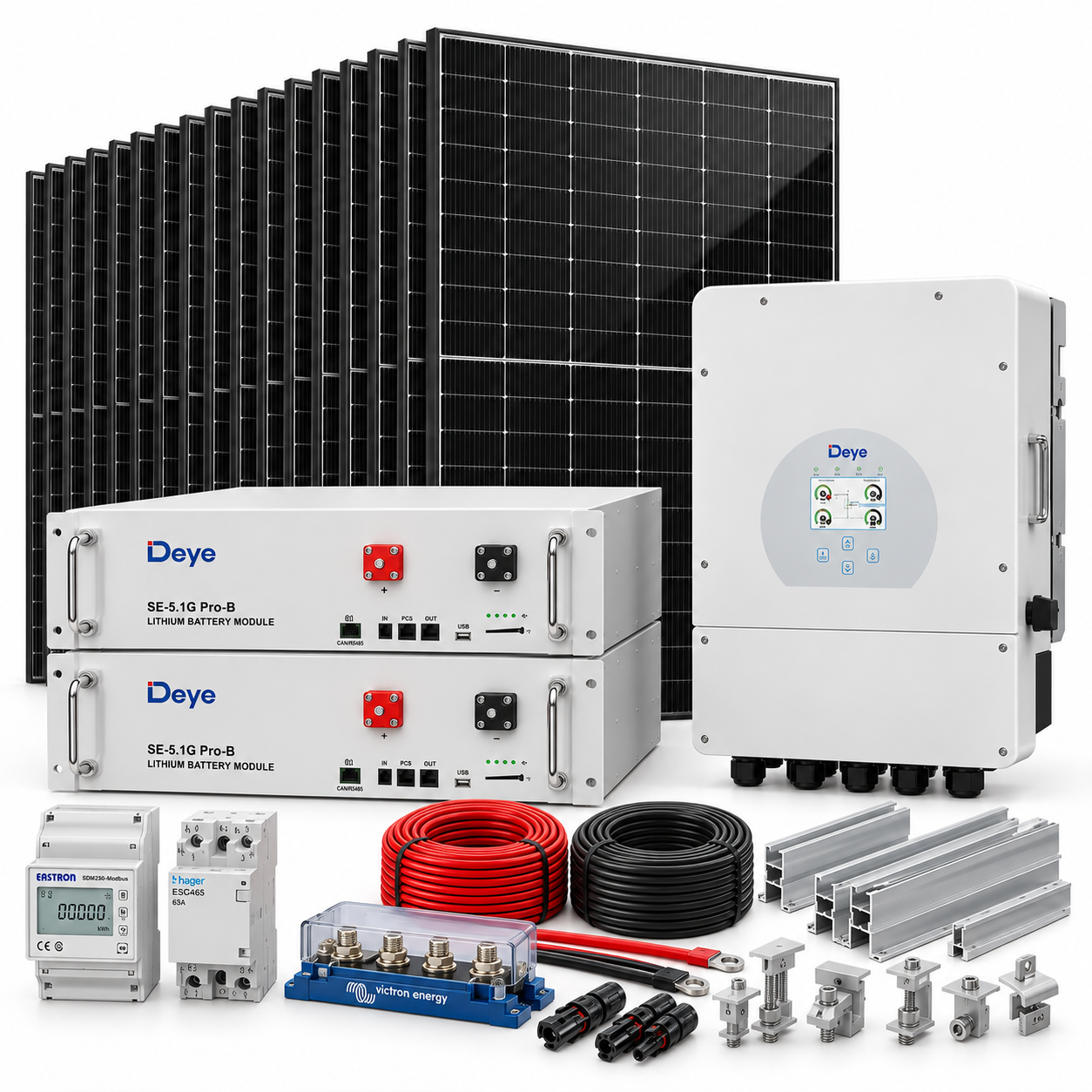 Kit Solar Híbrido 10 kW + Batería Deye | VETTES Deye