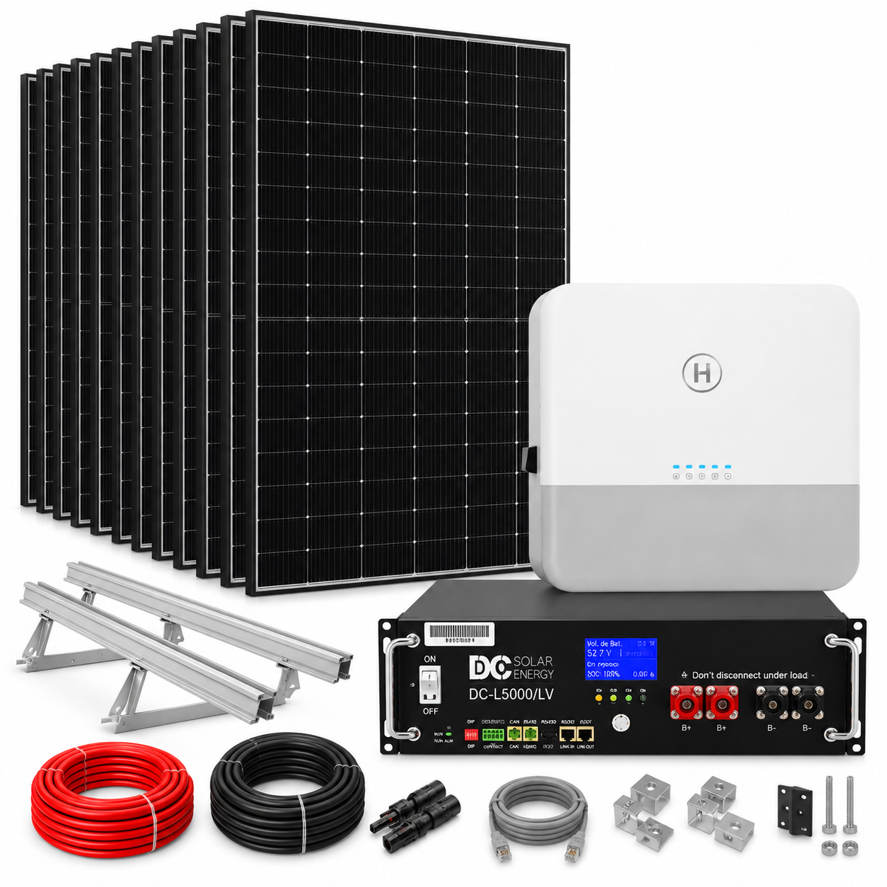 Kit Solar Híbrido 6 kW + Batería 5 kWh | VETTES Hoymiles